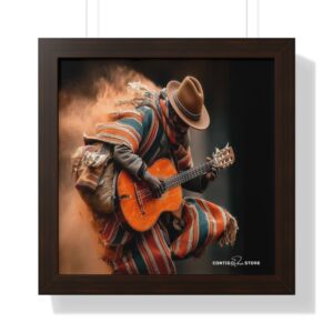 Cuadro Enmarcado de Guitarrista Bohemio
