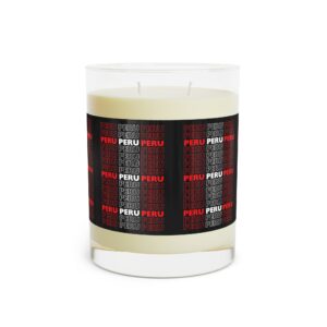 Vela Aromática con Diseño Peruano — Frasco de Vidrio 11oz