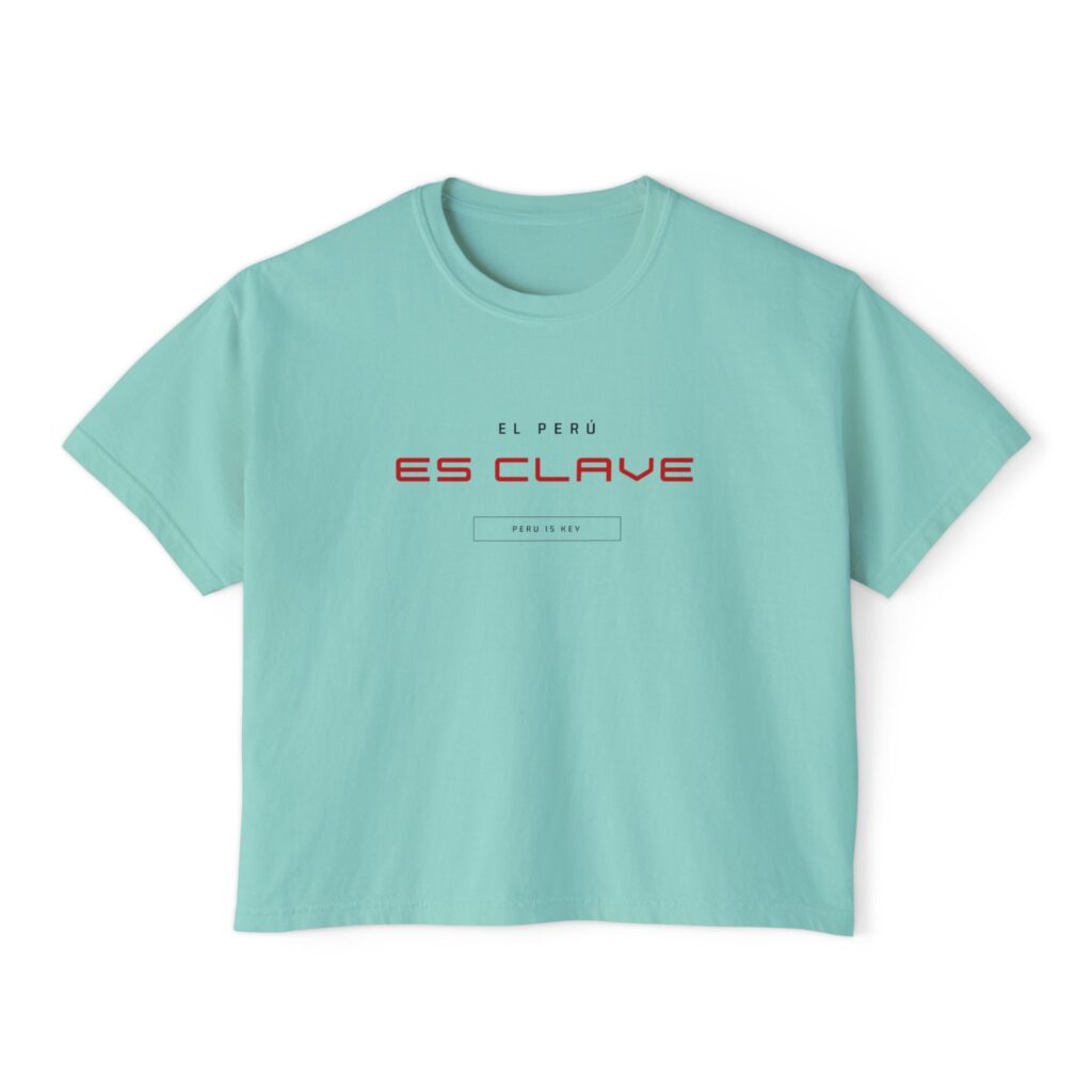 Peru es Clave Boxy Tee | Camiseta Peru Es Clave | Playera de Orgullo Peruano | Streetwear Minimalista Boxy Fit | Regalo Cultural Peruano