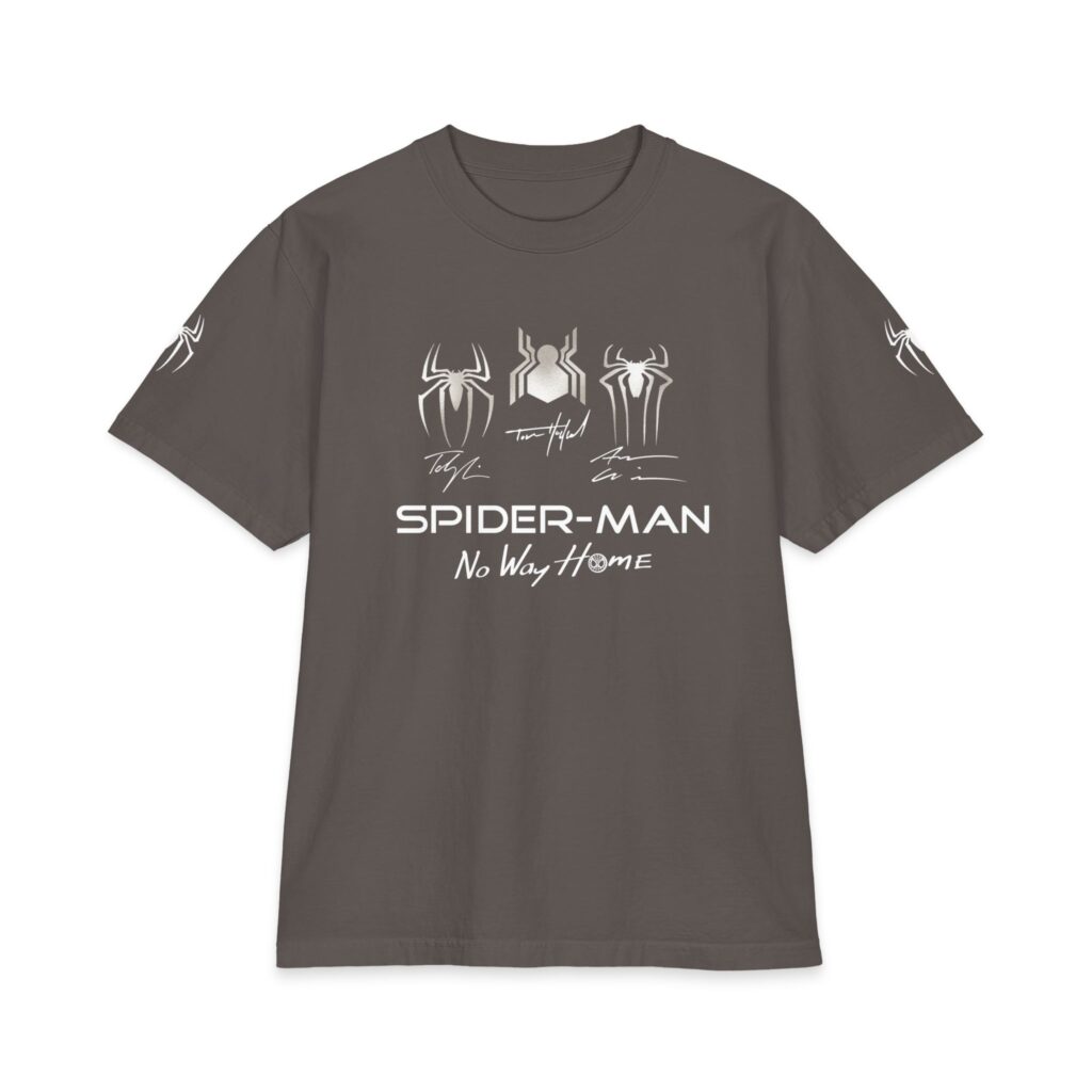 Camiseta Oversize con Gráfico de Araña – Polo de Algodón Pesado con Estampado Frontal y Trasero