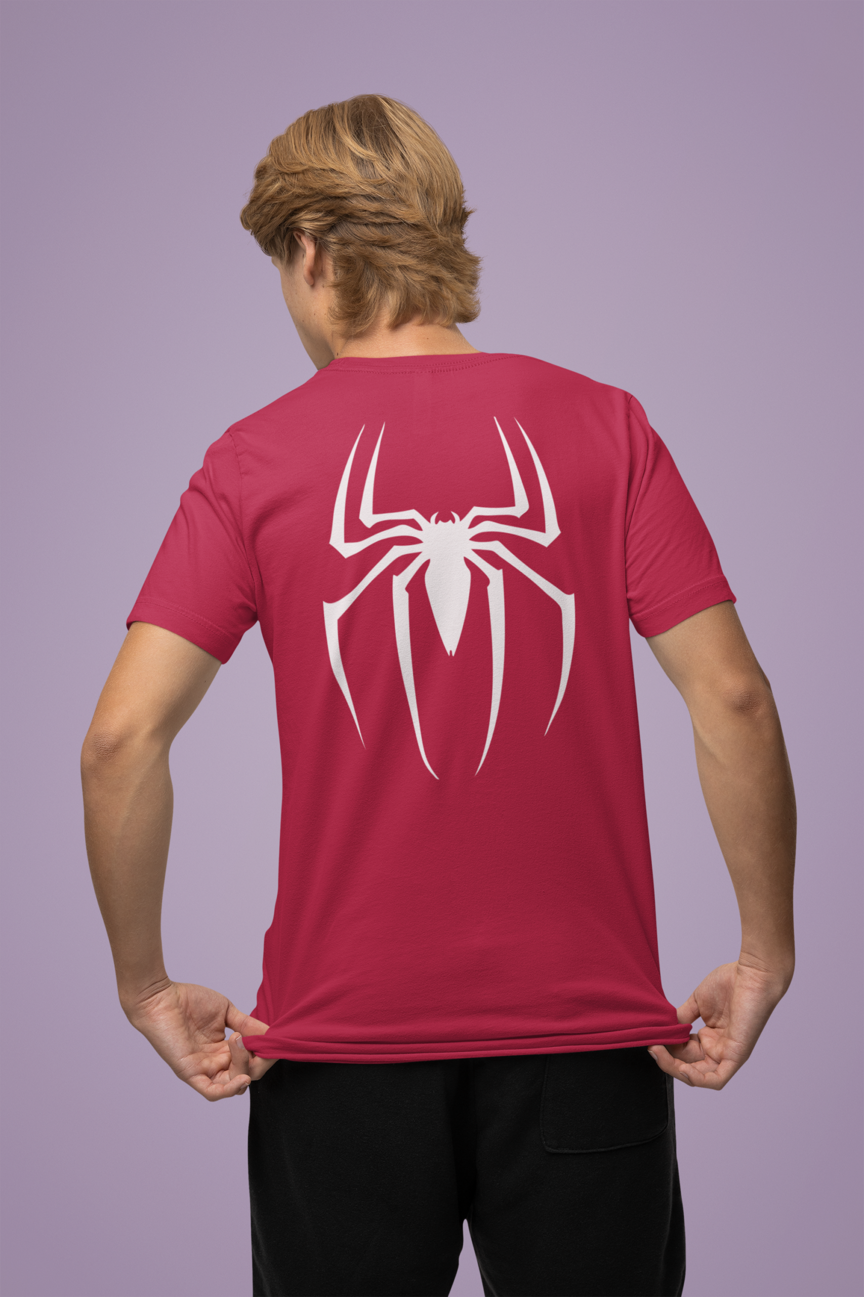 Camiseta Oversize con Gráfico de Araña – Polo de Algodón Pesado con Estampado Frontal y Trasero - Imagen 3