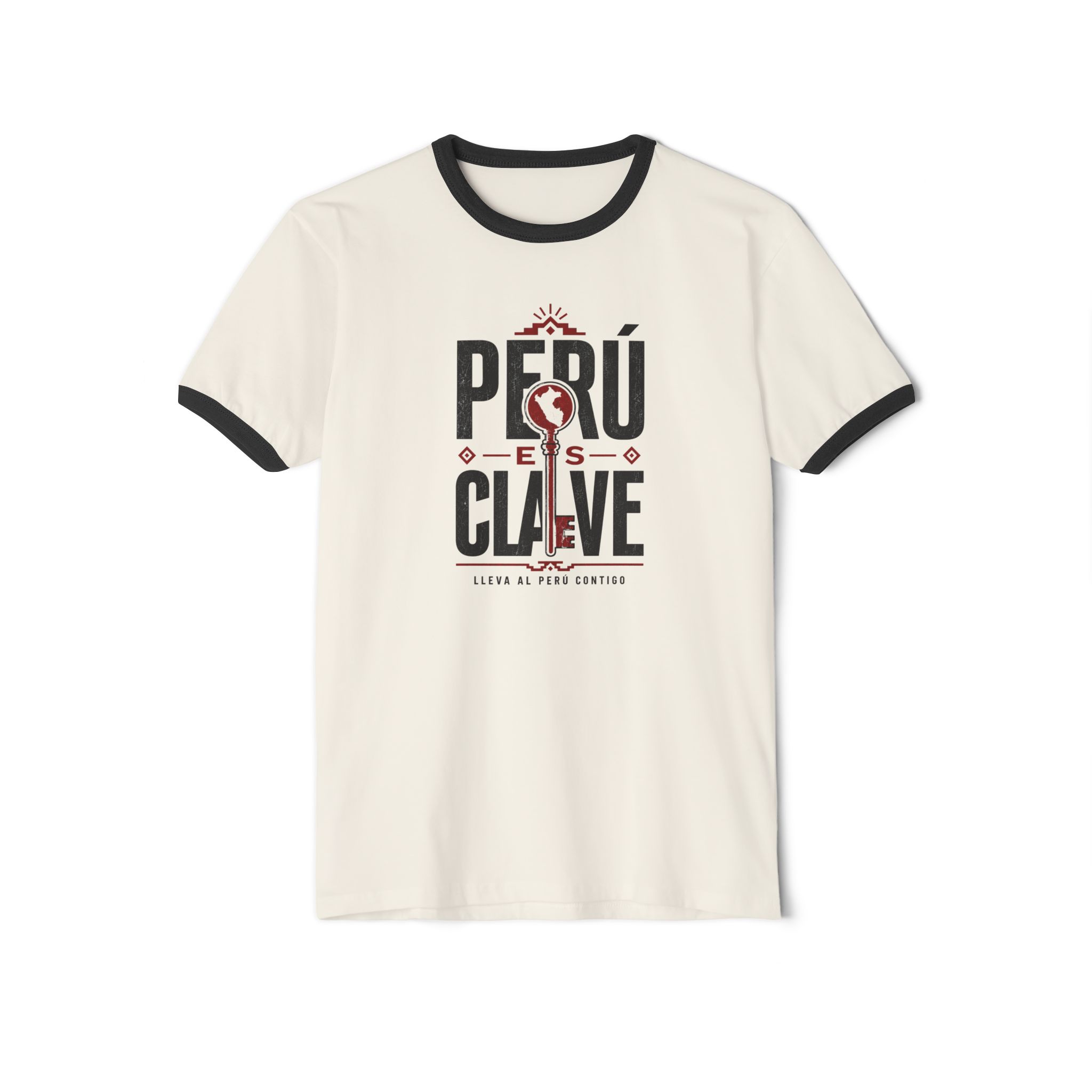 Camiseta Ringer Perú es Clave – Diseño Peruano de Estilo Retro - Imagen 11
